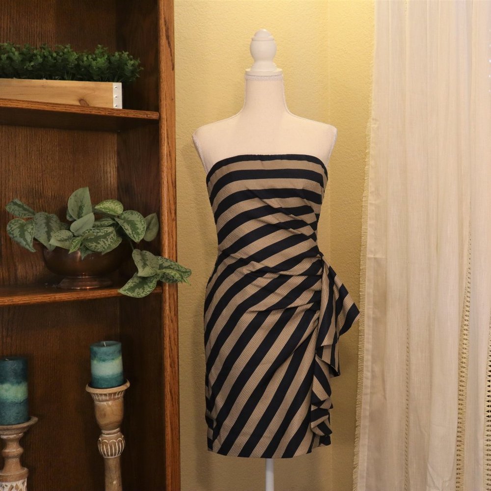 NWT BCBGIRLS DarkInkCombo Strapless Dress size 6